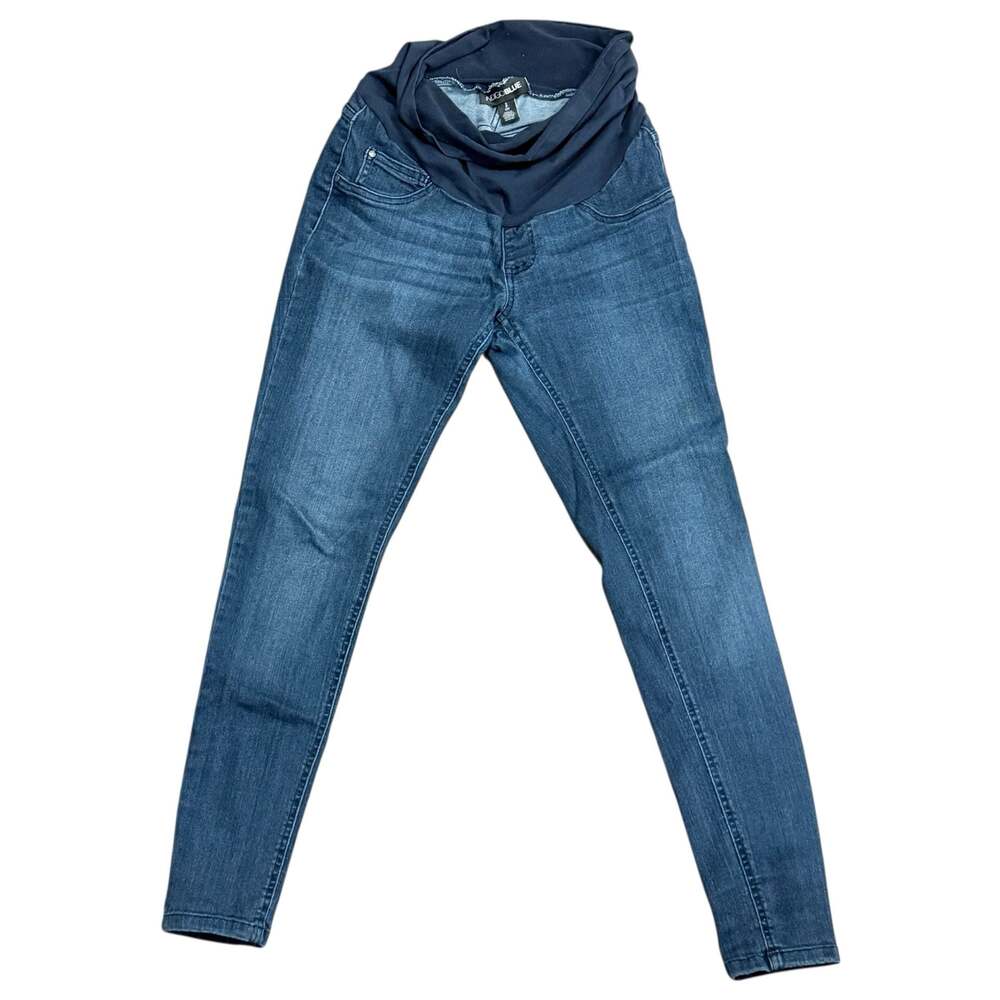 Lot of 2 Indigo Blue Full Panel Maternity Jeans Size Small - Picture 2 of 8